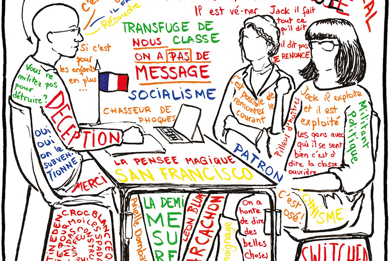 Les Chiennes Nationales dessins Matthieu Fayette graphisme Loran Chourrau web v3