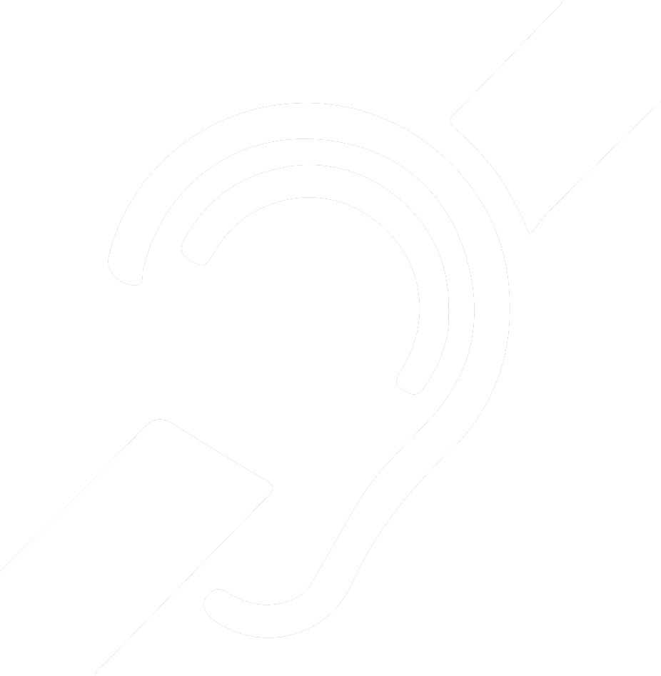 logo malentendant blanc